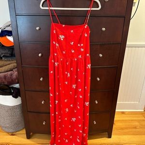 Goodthreads Red Patterned Maxi Dress